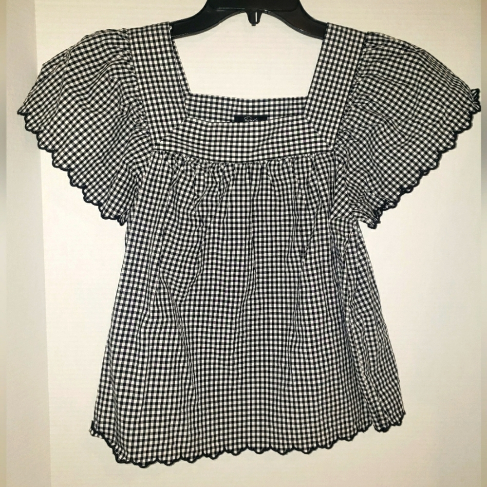 Rails Checkered Square Neck XS Top